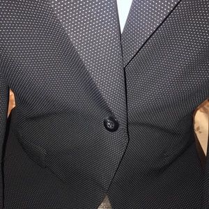 Liz Claiborne blazer, black with white polka dots